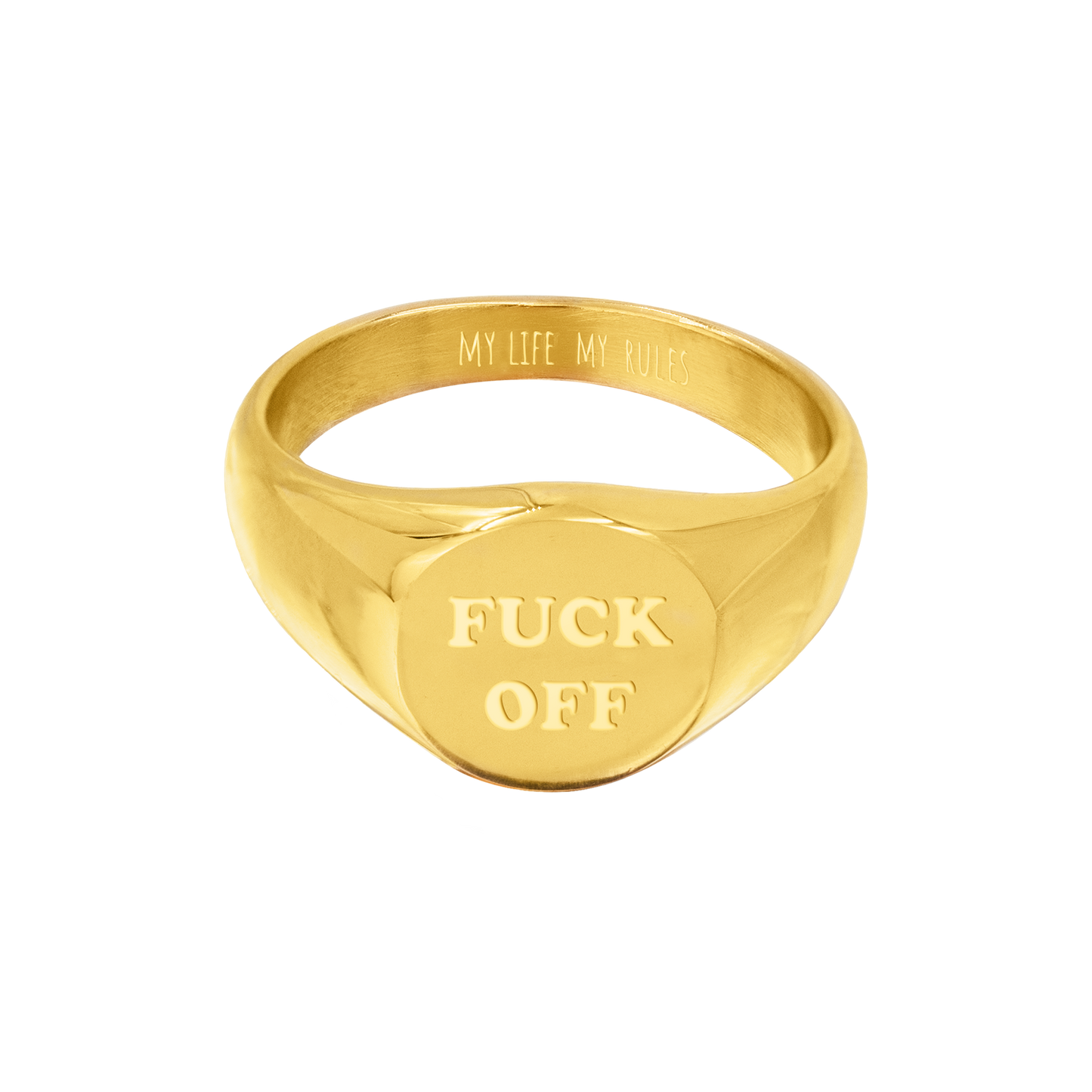 FUCK OFF Ring gold