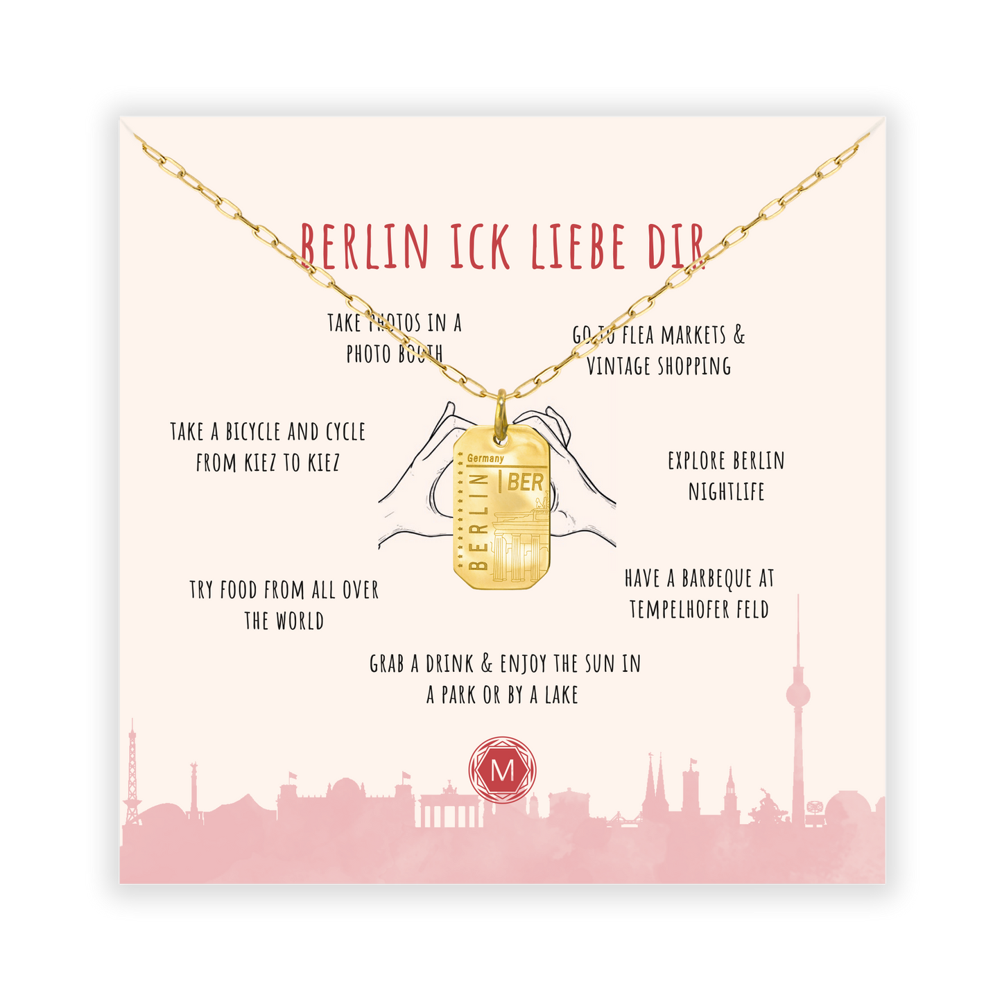 BERLIN ICK LIEBE DIR Necklace