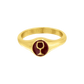 RED WINEGLASS ring gold